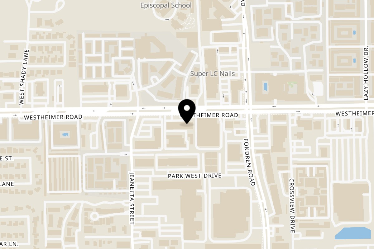 Map showing the location of Nara Sushi Ramen on 9013 Westheimer Rd in Houston